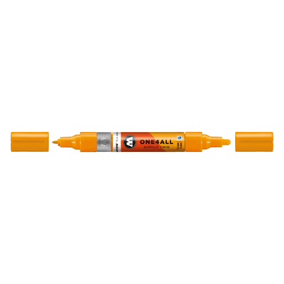 Molotow Acrylmarker One4All Twin 1,5mm/4mm Slider hellorange Molotow Acrylmarker One4All Twin 1,5mm/4mm Slider hellorange