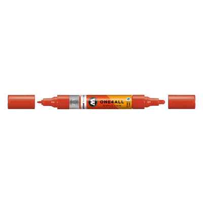 Molotow Acrylmarker One4All Twin 1,5mm/4mm blutorange Molotow Acrylmarker One4All Twin 1,5mm/4mm blutorange
