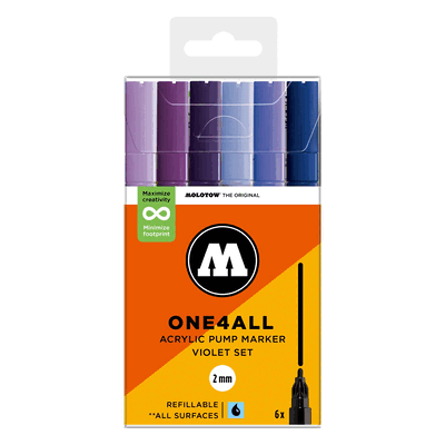 Molotow Acrylmarker One4All 127HS Violet Set Molotow Acrylmarker One4All 127HS Violet Set