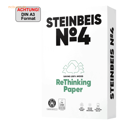 Steinbeis Weißes A3 Kopierpapier - Umweltfreundlich, 80 g/m², 500 Blatt Steinbeis Weißes A3 Kopierpapier - Umweltfreundlich, 80 g/m², 500 Blatt