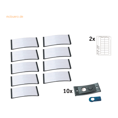 badgepoint Namensschild polar POL30MA02-10DR 70x30mm anthrazit 10 Stüc badgepoint Namensschild polar POL30MA02-10DR 70x30mm anthrazit 10 Stüc
