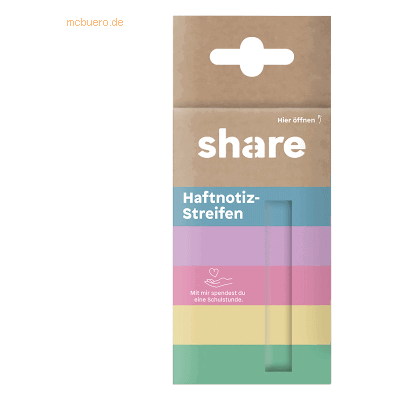 32 x share Haftnotizstreifen 4-0019 sortiert 5x40 Blatt 32 x share Haftnotizstreifen 4-0019 sortiert 5x40 Blatt