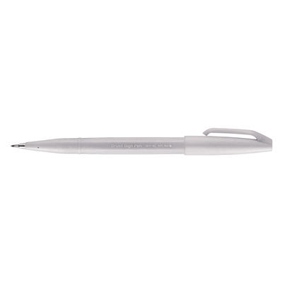 10 x Pentel Kalligrafiestift Sign Pen Brush - Pinselspitze hellgrau. 10 x Pentel Kalligrafiestift Sign Pen Brush - Pinselspitze hellgrau.