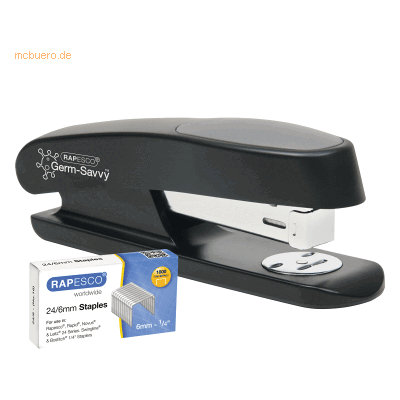 Rapesco Heftgerät Eco Sting Ray mit Heftklammern schwarz Rapesco Heftgerät Eco Sting Ray mit Heftklammern schwarz