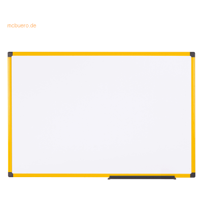 Bi-Office Whiteboard 120x90cm Magnetisch Emaille - Gelber Rahmen - Industrie Bi-Office Whiteboard 120x90cm Magnetisch Emaille - Gelber Rahmen - Industrie