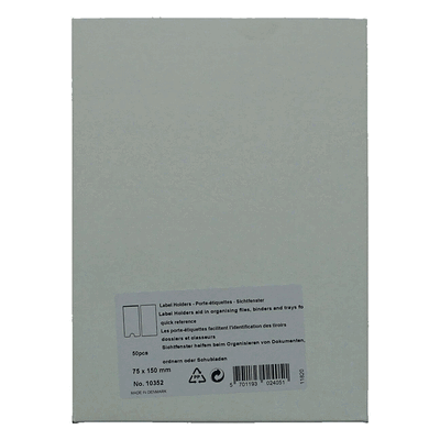 Djois 75x150mm Selbstklebende Etikettenhalter - Sichtfenster Djois 75x150mm Selbstklebende Etikettenhalter - Sichtfenster
