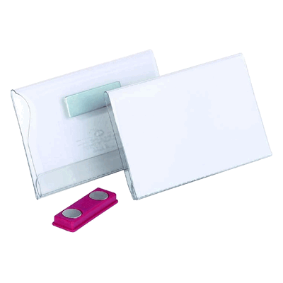 Durable Namensschilder quer 54x90mm mit Magnet transparent VE=25 Stück Durable Namensschilder quer 54x90mm mit Magnet transparent VE=25 Stück