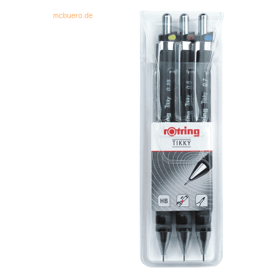 Rotring Feinminenstift Tikky 3er-Set 0,35;0,50; 0,70 schwarz Rotring Feinminenstift Tikky 3er-Set 0,35;0,50; 0,70 schwarz
