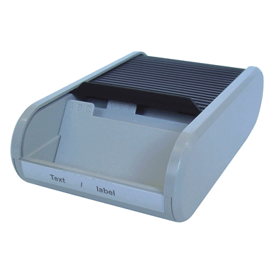 Helit Visitenkartenbox für ca. 300 Karten schwarz/grau Helit Visitenkartenbox für ca. 300 Karten schwarz/grau