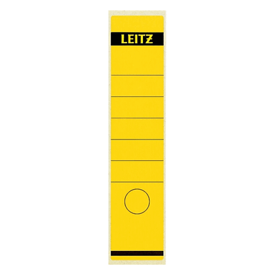 Leitz Ordnerrückenschilder 61x285mm selbstklebend gelb VE=100 Stück Leitz Ordnerrückenschilder 61x285mm selbstklebend gelb VE=100 Stück