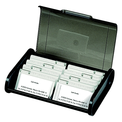 Exacompta Visitenkarten-Box für 400 Karten schwarz Exacompta Visitenkarten-Box für 400 Karten schwarz