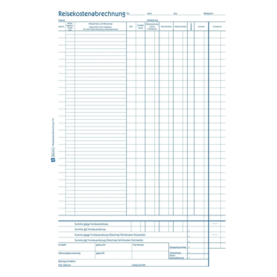 Avery Zweckform Formularbuch Reisekostenabrechnung A4 Avery Zweckform Formularbuch Reisekostenabrechnung A4