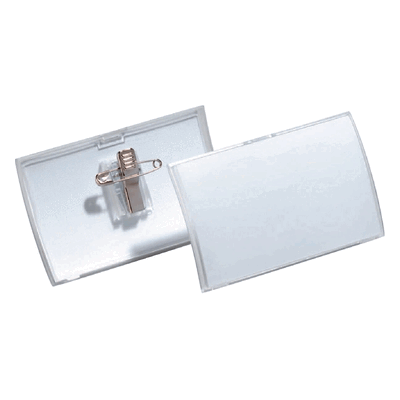 Durable Namensschilder Click Fold 40x75mm mit Kombiklemme VE=25 Stück Durable Namensschilder Click Fold 40x75mm mit Kombiklemme VE=25 Stück