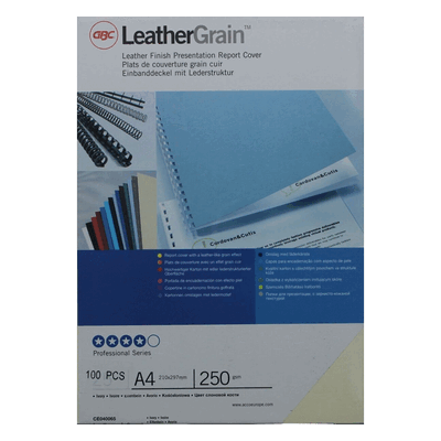 GBC Deckblatt LeatherGrain A4 Karton VE=100 Stück elfenbein GBC Deckblatt LeatherGrain A4 Karton VE=100 Stück elfenbein