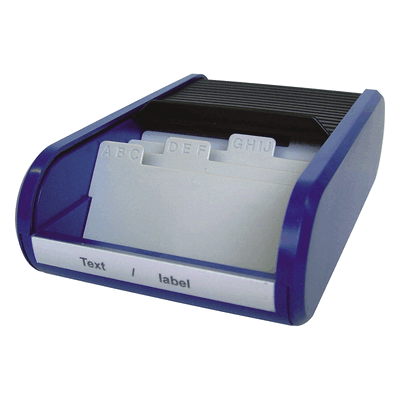 Helit Visitenkartenbox Serie Linear blau Helit Visitenkartenbox Serie Linear blau