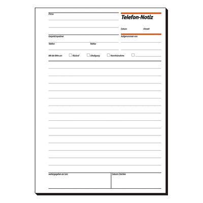 10 x Sigel Formularbuch Telefonnotiz A5 VE=50 Blatt 10 x Sigel Formularbuch Telefonnotiz A5 VE=50 Blatt