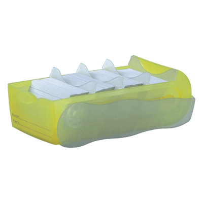 Han Karteibox Croco A8 quer max. 500 Karten gelb/transparent Han Karteibox Croco A8 quer max. 500 Karten gelb/transparent