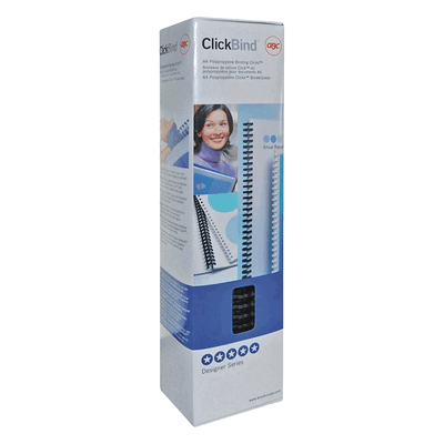 GBC Binderücken ClickBind A4 12mm PP schwarz VE=50 Stück GBC Binderücken ClickBind A4 12mm PP schwarz VE=50 Stück