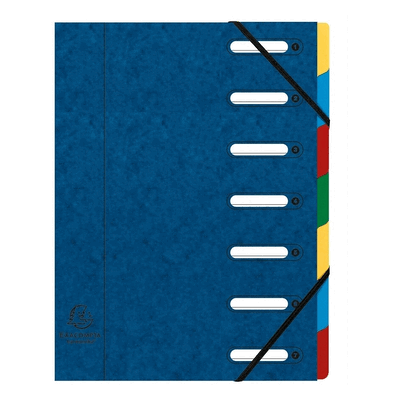Exacompta Ordnungsmappe A4 7 Fächer Karton blau Exacompta Ordnungsmappe A4 7 Fächer Karton blau