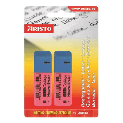 10 x Aristo Radierer Geocollege Kombiradierer Kautschuk 56x19x8mm VE=2 10 x Aristo Radierer Geocollege Kombiradierer Kautschuk 56x19x8mm VE=2