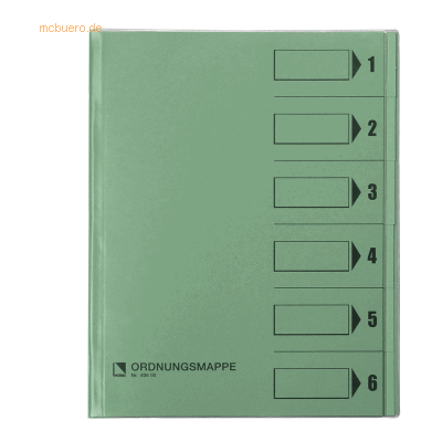Bene Ordnungsmappe 83600GN DIN A4 6 Fächer grün Bene Ordnungsmappe 83600GN DIN A4 6 Fächer grün