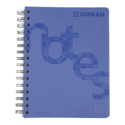 DONAU Collegeblock PP Cover - A5 kariert blau. DONAU Collegeblock PP Cover - A5 kariert blau.