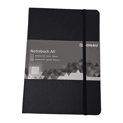 DONAU Notizbuch A5 80g/m² 96 Blatt Hardcover kariert. DONAU Notizbuch A5 80g/m² 96 Blatt Hardcover kariert.