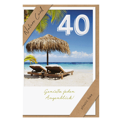 3 x bsb Geburtstagskarte Zahl 40 - Natur Card inkl. Umschlag. 3 x bsb Geburtstagskarte Zahl 40 - Natur Card inkl. Umschlag.