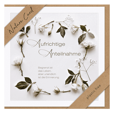 3 x bsb Trauerkarte - Natur Card inkl. Umschlag. 3 x bsb Trauerkarte - Natur Card inkl. Umschlag.
