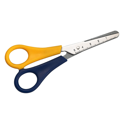 12 x Alco Bastelschere rund 13,5cm Linkshänder gelb/blau 12 x Alco Bastelschere rund 13,5cm Linkshänder gelb/blau