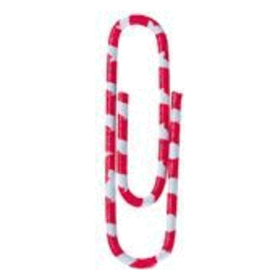 Alco Briefklammer Zebra Metall kunststoffüberzogen 28mm weiß-rot VE=10 Alco Briefklammer Zebra Metall kunststoffüberzogen 28mm weiß-rot VE=10
