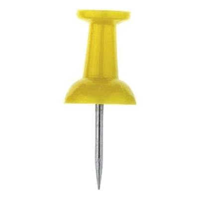 10 x Alco Pinnwandnadel 7,5mm gelb VE=40 Stück 10 x Alco Pinnwandnadel 7,5mm gelb VE=40 Stück