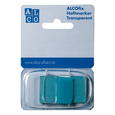 20 x Alco Haftmarker Alcofix 43x25mm blau Kunststoffspender VE=50 Stüc 20 x Alco Haftmarker Alcofix 43x25mm blau Kunststoffspender VE=50 Stüc