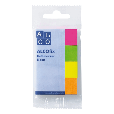 20 x Alco Haftmarker Alcofix neon 50x20mm VE=4 Farben je 50 Stück 20 x Alco Haftmarker Alcofix neon 50x20mm VE=4 Farben je 50 Stück
