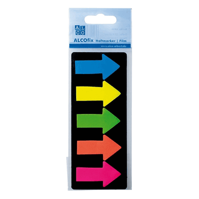20 x Alco Haftmarker Alcofix Pfeil 45x25mm VE=5 Farben je 25 Stück 20 x Alco Haftmarker Alcofix Pfeil 45x25mm VE=5 Farben je 25 Stück