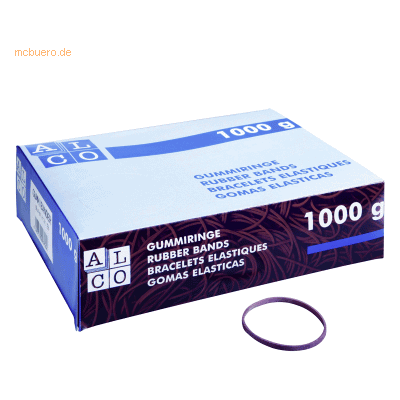 Alco Gummiring Naturkautschuk 40mm rot 1000g Alco Gummiring Naturkautschuk 40mm rot 1000g