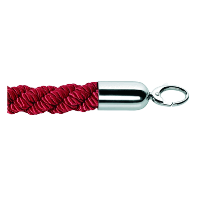Alco Kordel für Seilständer 3cm mit Chrom-Endstück 1,5m rot Alco Kordel für Seilständer 3cm mit Chrom-Endstück 1,5m rot