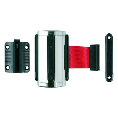 Alco Gurt-Wandkassette Innenbereich 50mmx3m Chrom roter Gurt Alco Gurt-Wandkassette Innenbereich 50mmx3m Chrom roter Gurt