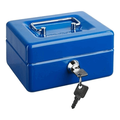 Alco Geldkassette Stahlblech mit Schloss 310x225x75mm blau Alco Geldkassette Stahlblech mit Schloss 310x225x75mm blau