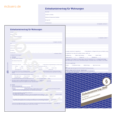 5 x Avery Zweckform Vordruck Mietvertrag A4 4-seitig 5 x Avery Zweckform Vordruck Mietvertrag A4 4-seitig