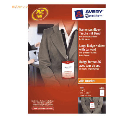 Avery Zweckform Kartenhalter 4834 148x105mm 10 Stück Avery Zweckform Kartenhalter 4834 148x105mm 10 Stück