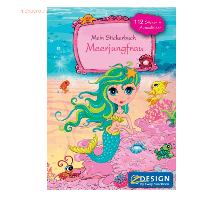 Avery Meerjungfrau Stickerbuch - A5 - 5 Spielwelten Avery Meerjungfrau Stickerbuch - A5 - 5 Spielwelten