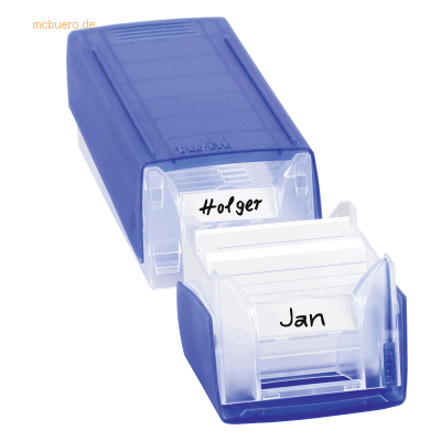 Brunnen Karteibox Twin Boxx A8 quer incl. Karten mittelblau Brunnen Karteibox Twin Boxx A8 quer incl. Karten mittelblau