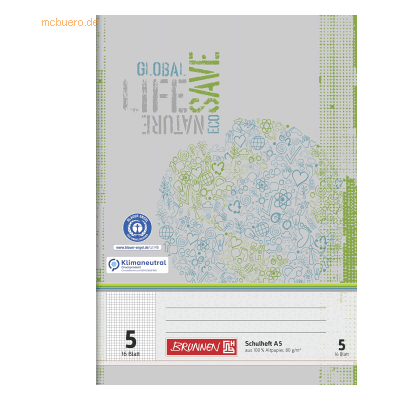 25 x Brunnen Schulheft A5 16 Blatt RC Lineatur 5 25 x Brunnen Schulheft A5 16 Blatt RC Lineatur 5
