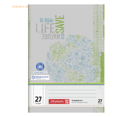25 x Brunnen Schulheft A5 16 Blatt RC Lineatur 27 25 x Brunnen Schulheft A5 16 Blatt RC Lineatur 27