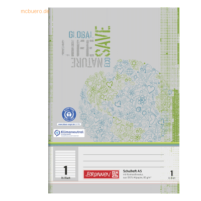 25 x Brunnen Schulheft A5 16 Blatt RC Lineatur 1 25 x Brunnen Schulheft A5 16 Blatt RC Lineatur 1
