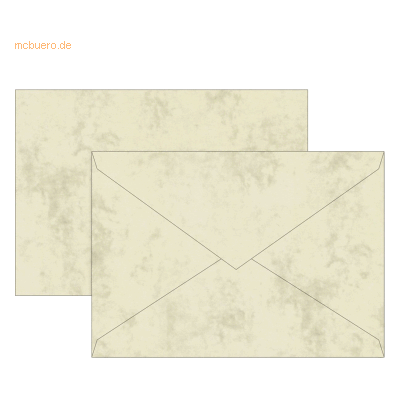 5 x Brunnen Briefumschläge Marmor C6 Seidenfutter 80g/qm chamois VE=10 5 x Brunnen Briefumschläge Marmor C6 Seidenfutter 80g/qm chamois VE=10