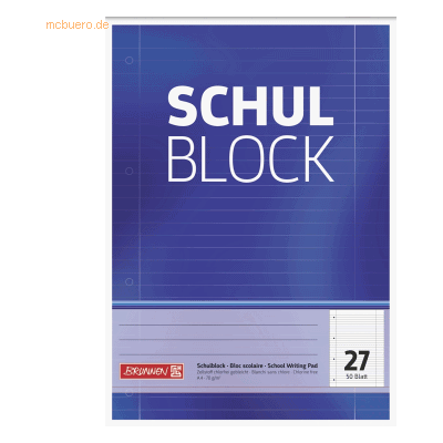 10 x Brunnen Schulblock A4 liniert Lineatur 27 mit Rand 4-fach gelocht 10 x Brunnen Schulblock A4 liniert Lineatur 27 mit Rand 4-fach gelocht