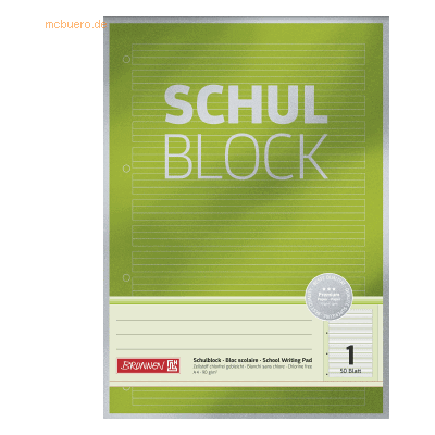 10 x Brunnen Schulblock Premium A4 90g/qm 50 Blatt Lineatur 1 10 x Brunnen Schulblock Premium A4 90g/qm 50 Blatt Lineatur 1