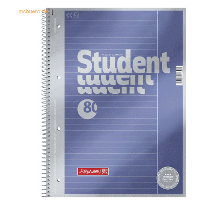 5 x Brunnen Collegeblock Premium Student A4 90g/qm 80 Blatt Lineatur 2 5 x Brunnen Collegeblock Premium Student A4 90g/qm 80 Blatt Lineatur 2